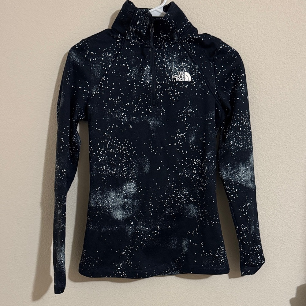 The North Face Black and White Speckled Pullover